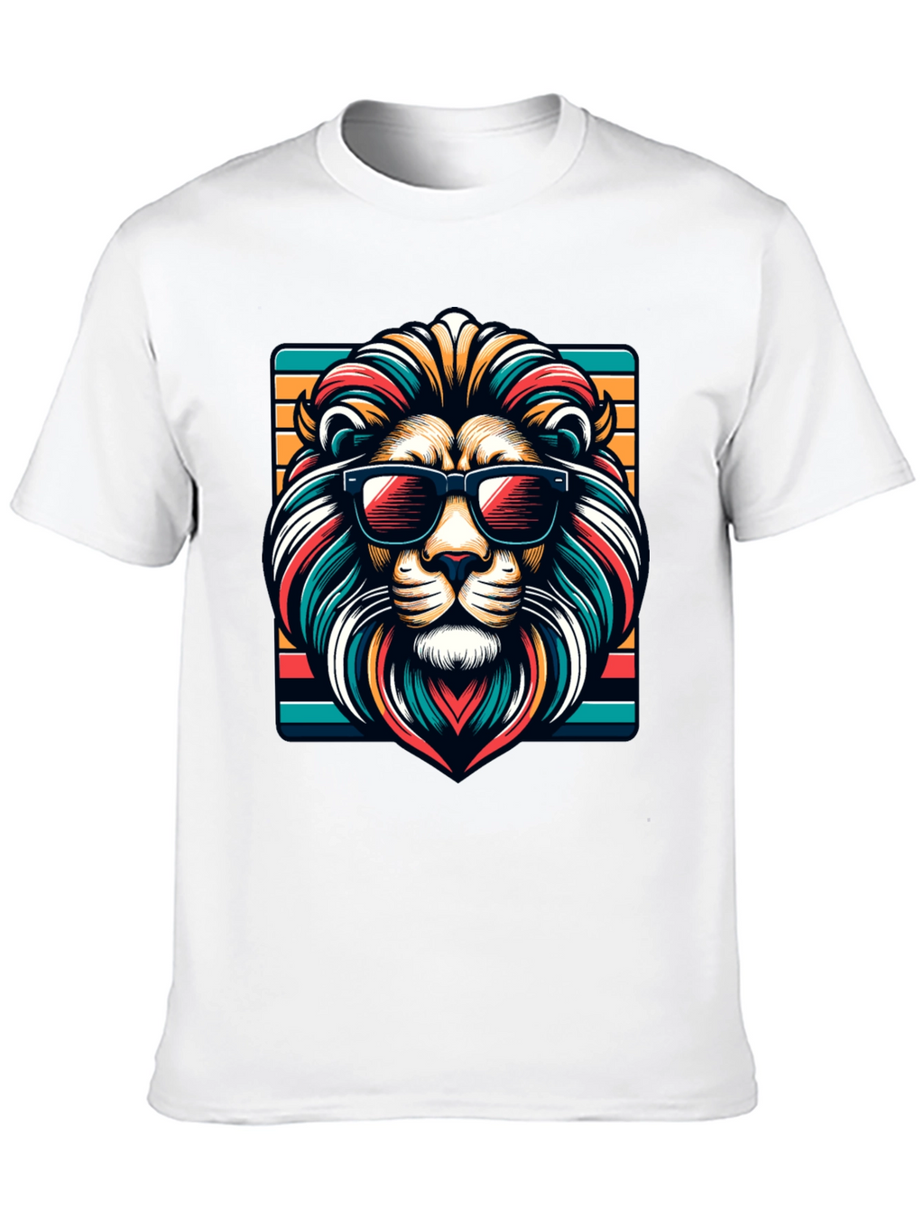 Cool Lion Graphic Tee - Trendy Animal Design