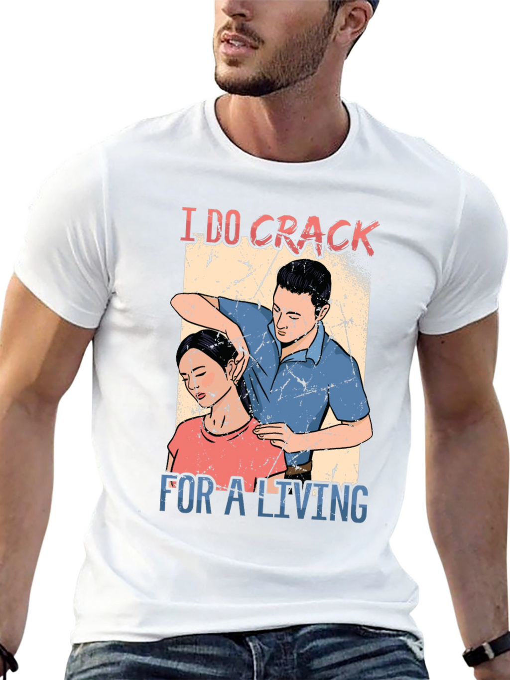 Chiropractor I DO CRACK Black T-Shirt