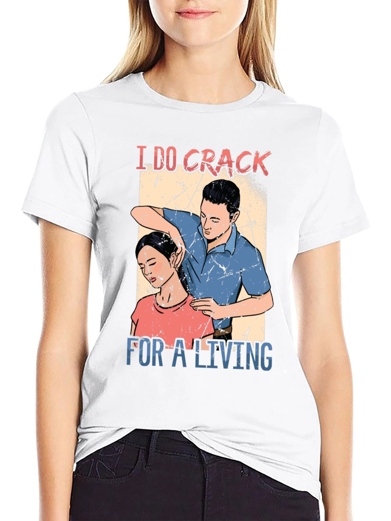 Chiropractor I DO CRACK Black T-Shirt