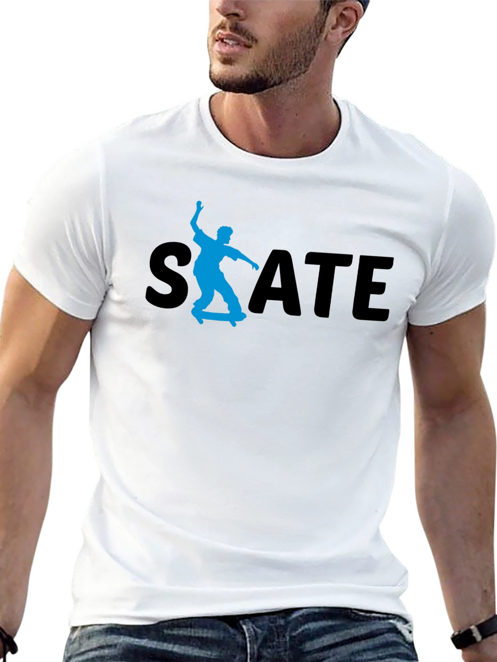 Skate T-Shirt - Black Cotton Tee