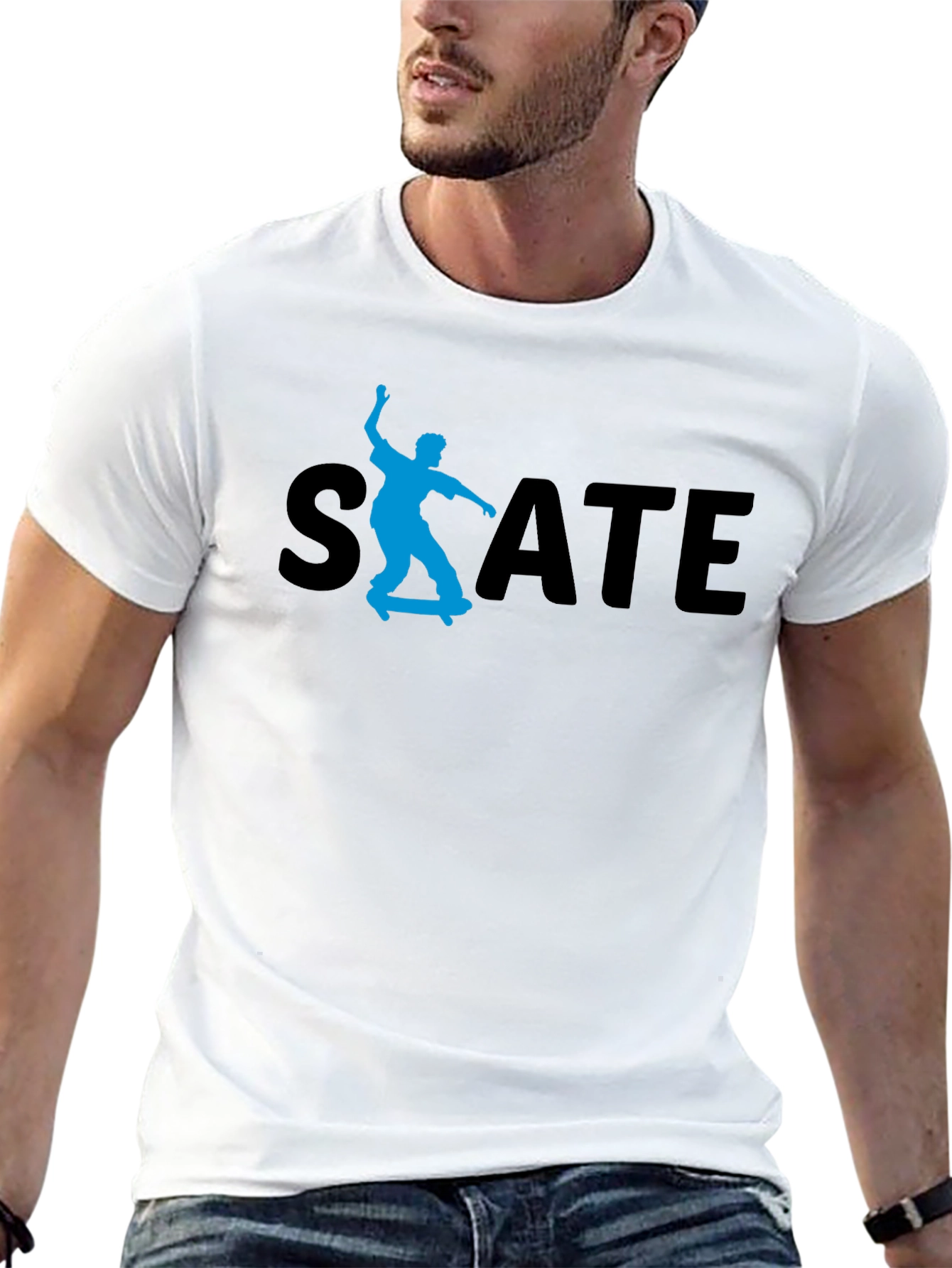 Skate T-Shirt - Black Cotton Tee