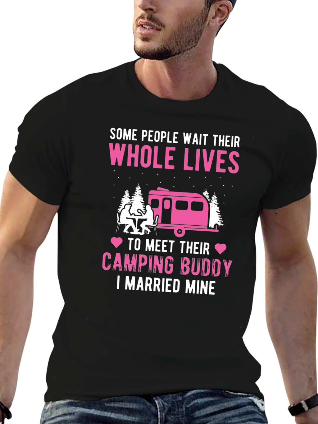Camping Buddy Married Mine Graphic Tee