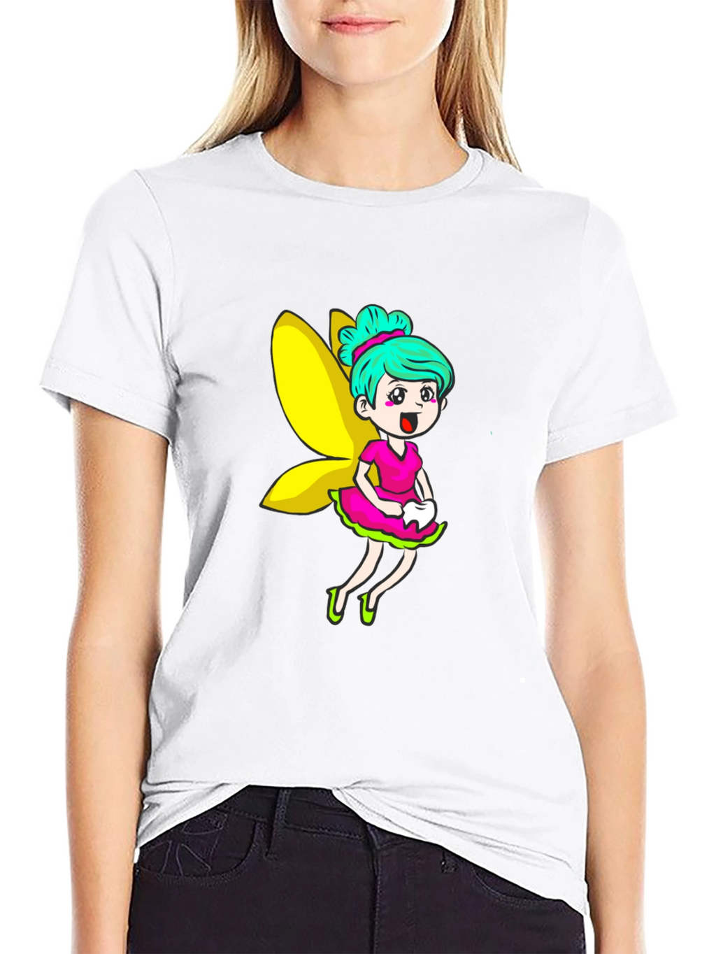 Tooth Fairy Graphic Tee - Fun Cartoon Design