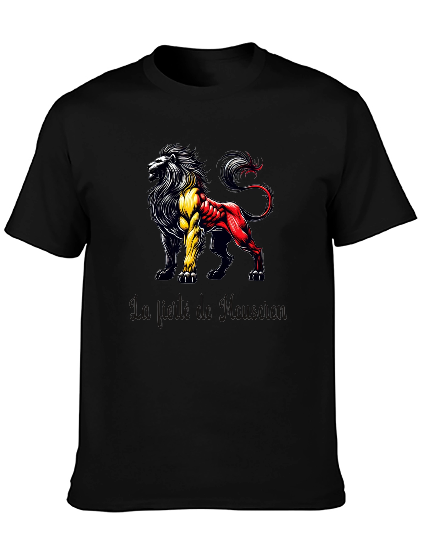 Belgian Lion Graphic T-Shirt - Mens Black Tee