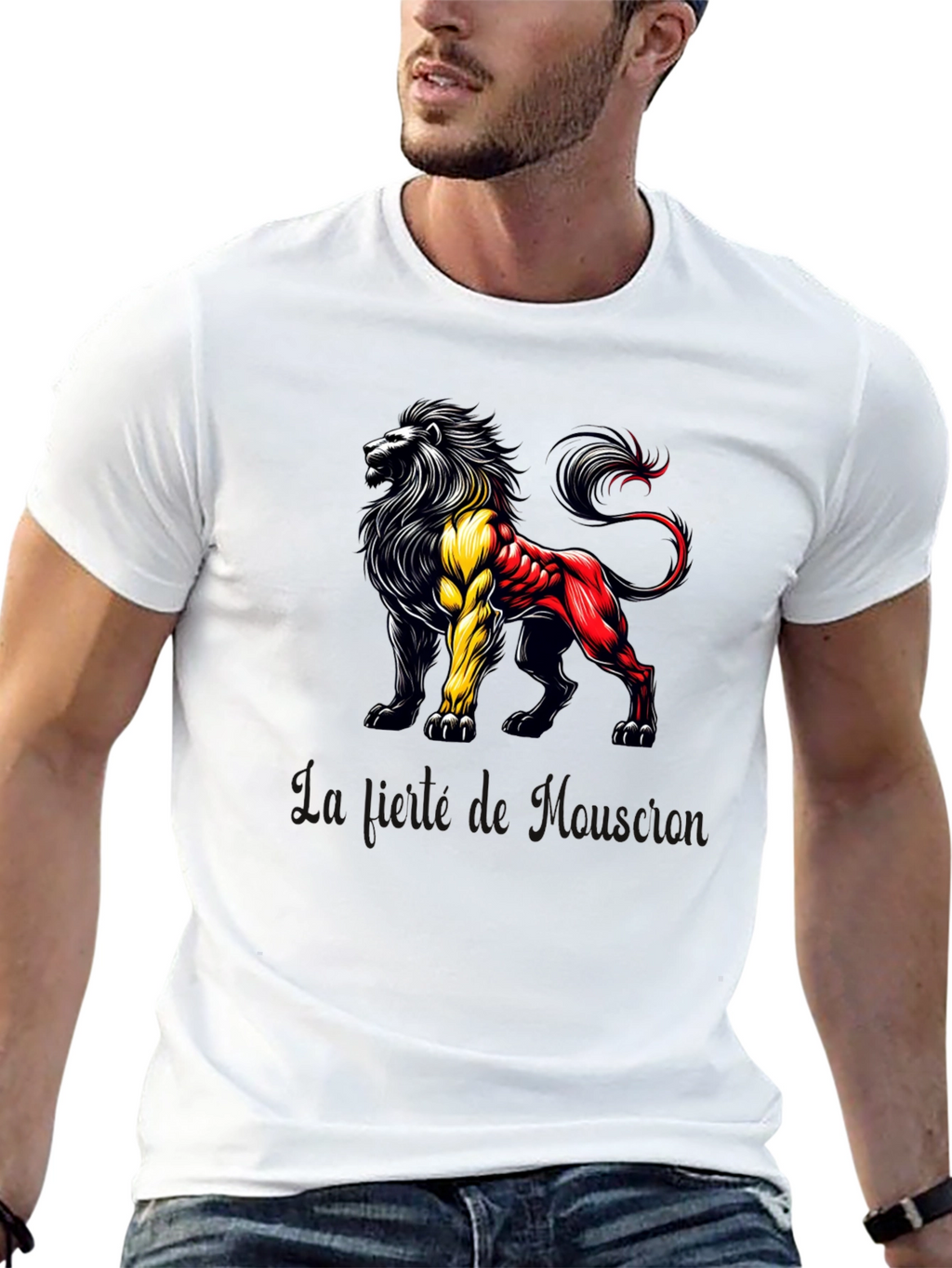 Belgian Lion Graphic T-Shirt - Mens Black Tee