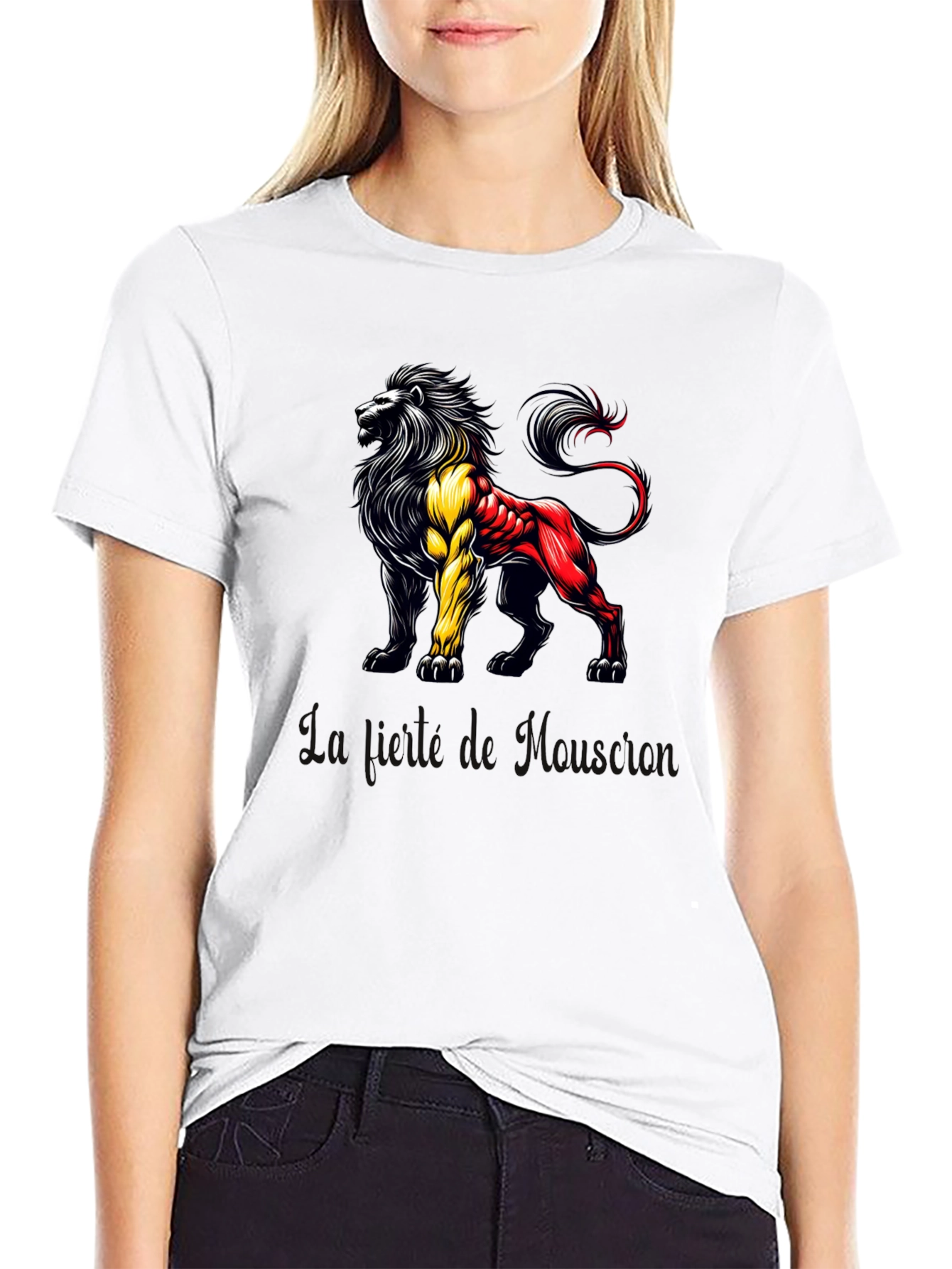Belgian Lion Graphic T-Shirt - Mens Black Tee