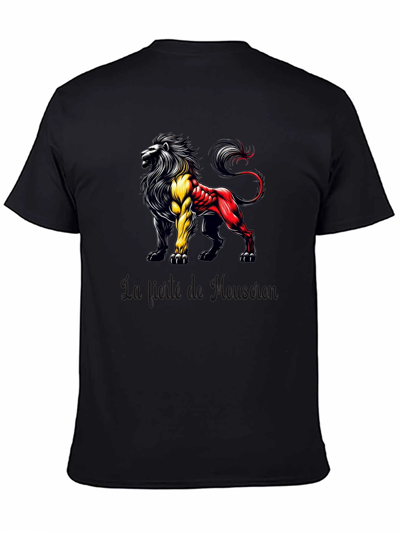 Belgian Lion Graphic T-Shirt - Mens Black Tee