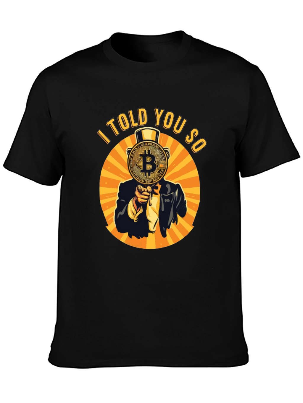 Bitcoin I Told You So Graphic Tee - Black