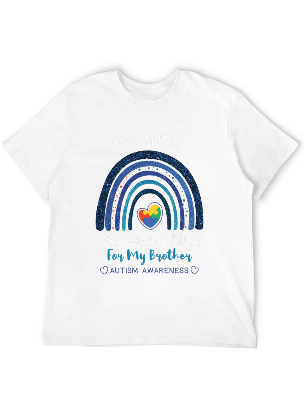 Autism Awareness Brother Blue Rainbow T-Shirt