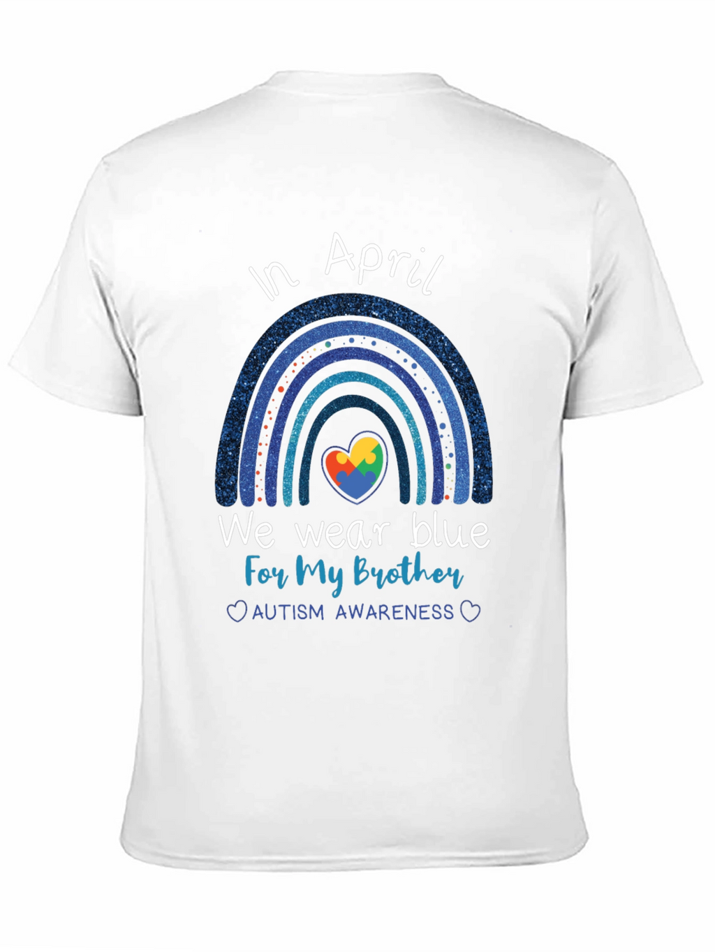 Autism Awareness Brother Blue Rainbow T-Shirt