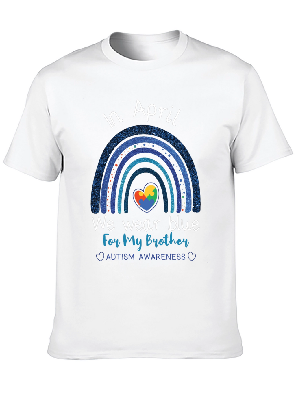 Autism Awareness Brother Blue Rainbow T-Shirt