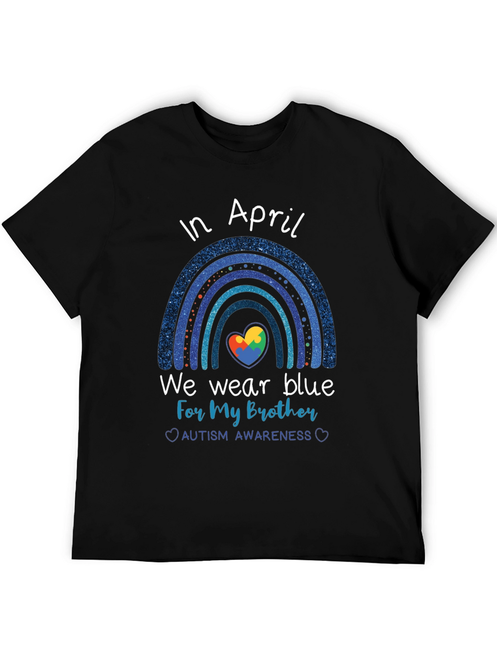 Autism Awareness Brother Blue Rainbow T-Shirt