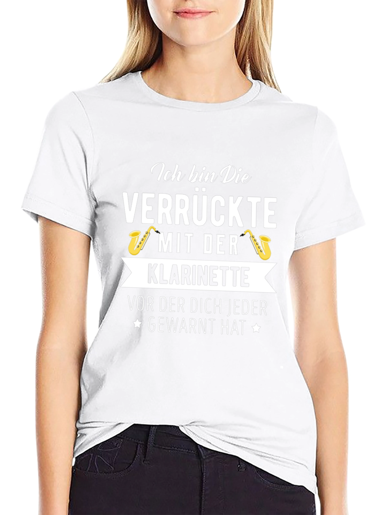 Crazy Clarinet Player T-Shirt - German Text