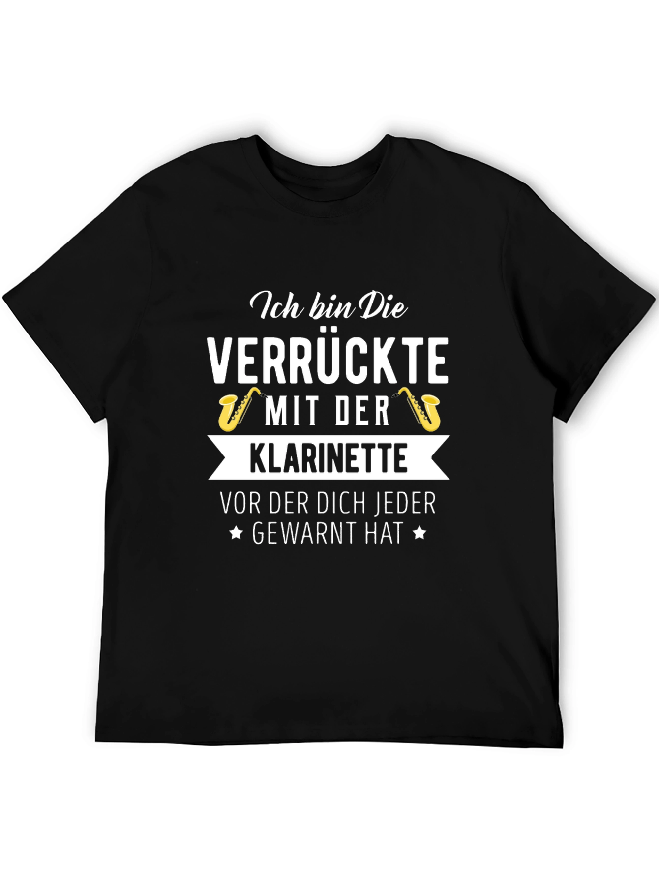 Crazy Clarinet Player T-Shirt - German Text