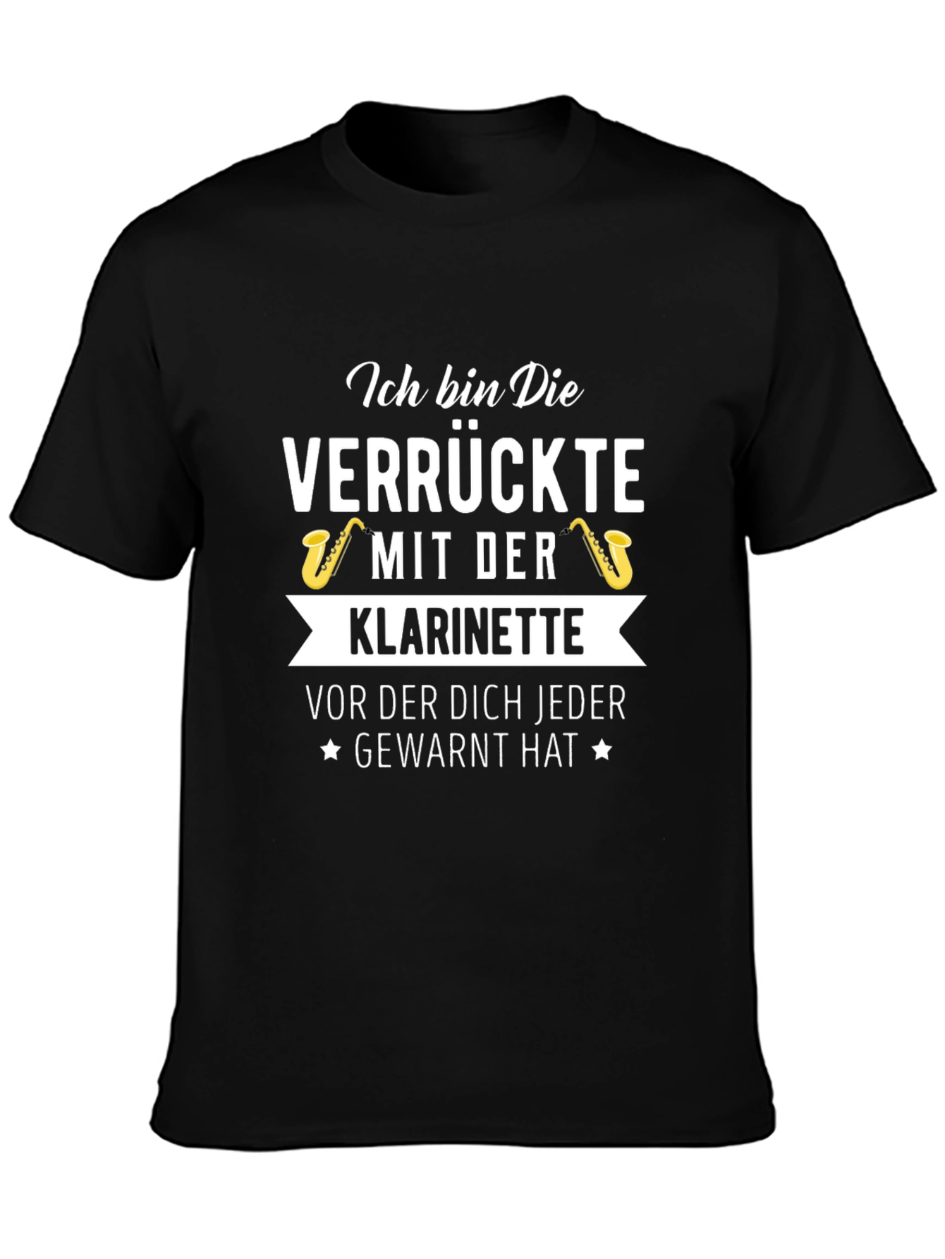 Crazy Clarinet Player T-Shirt - German Text