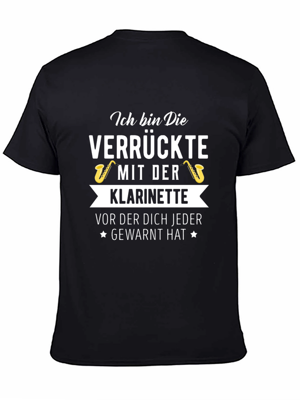 Crazy Clarinet Player T-Shirt - German Text