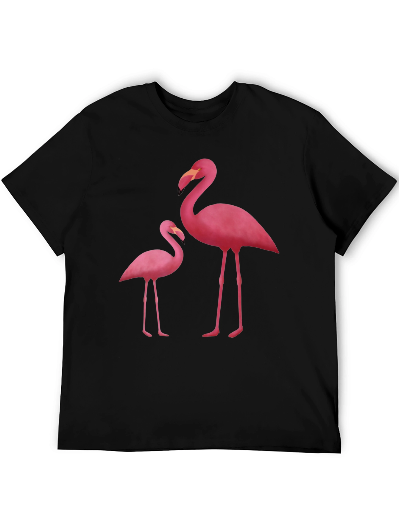 Flamingo Graphic Tee - Black Cotton Blend