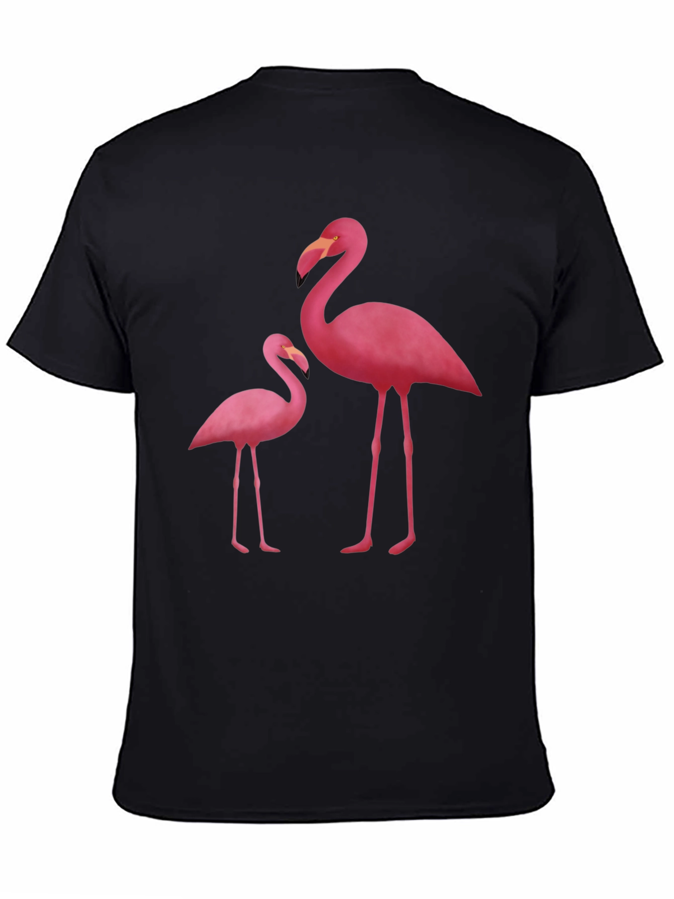 Flamingo Graphic Tee - Black Cotton Blend