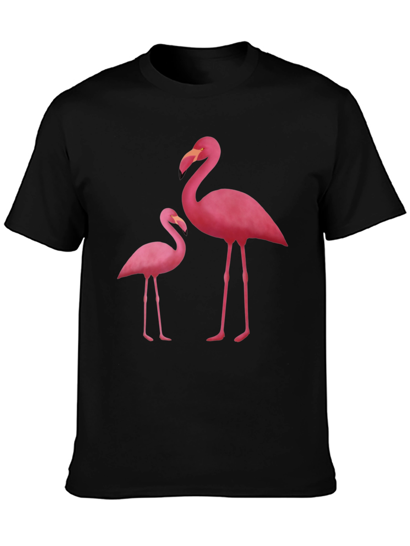 Flamingo Graphic Tee - Black Cotton Blend