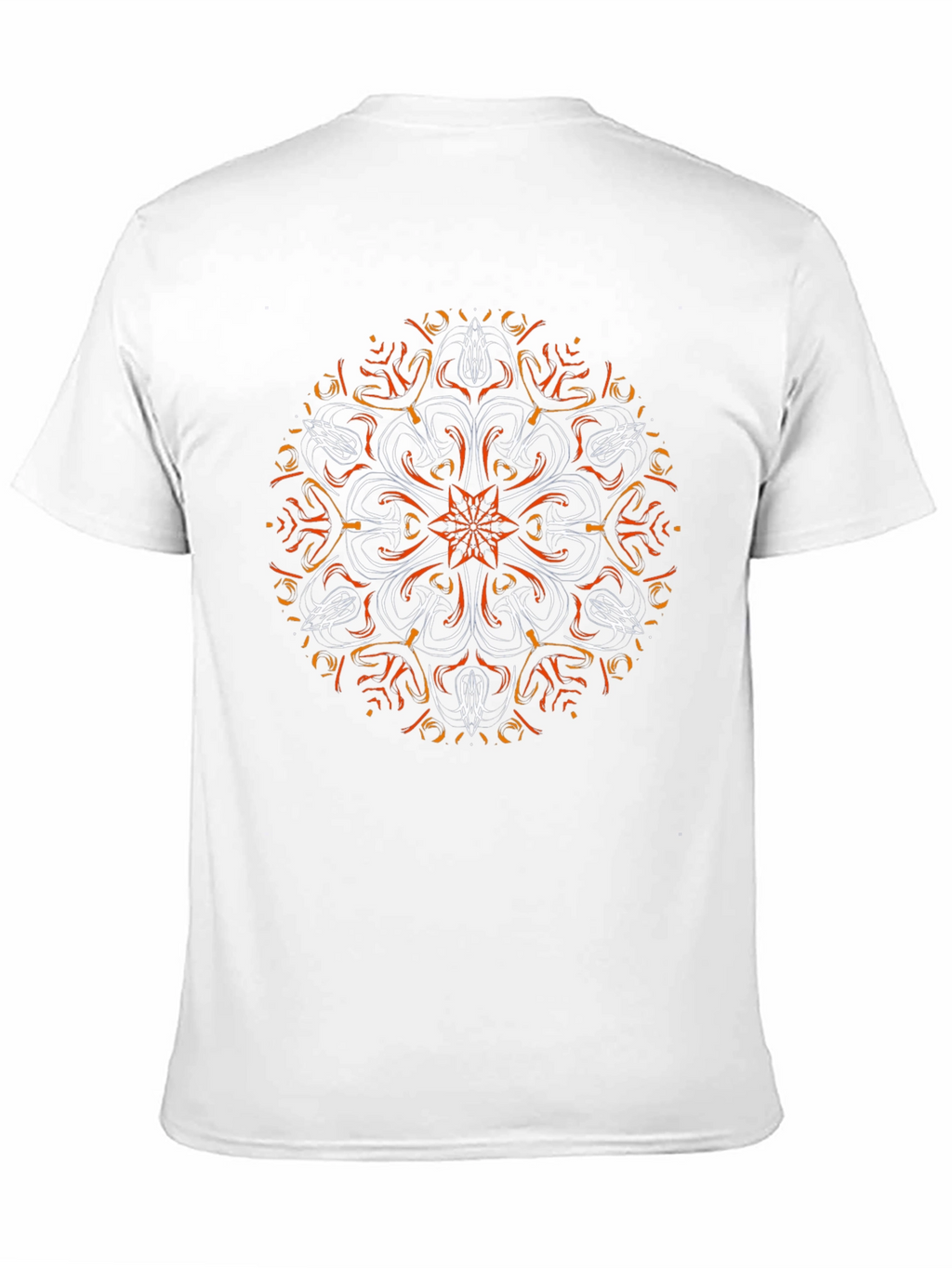 Abstract Mandala Graphic Tee - Black Cotton Blend