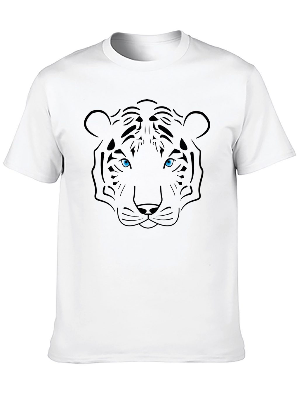 Black Tiger Graphic Print Crew Neck T-Shirt