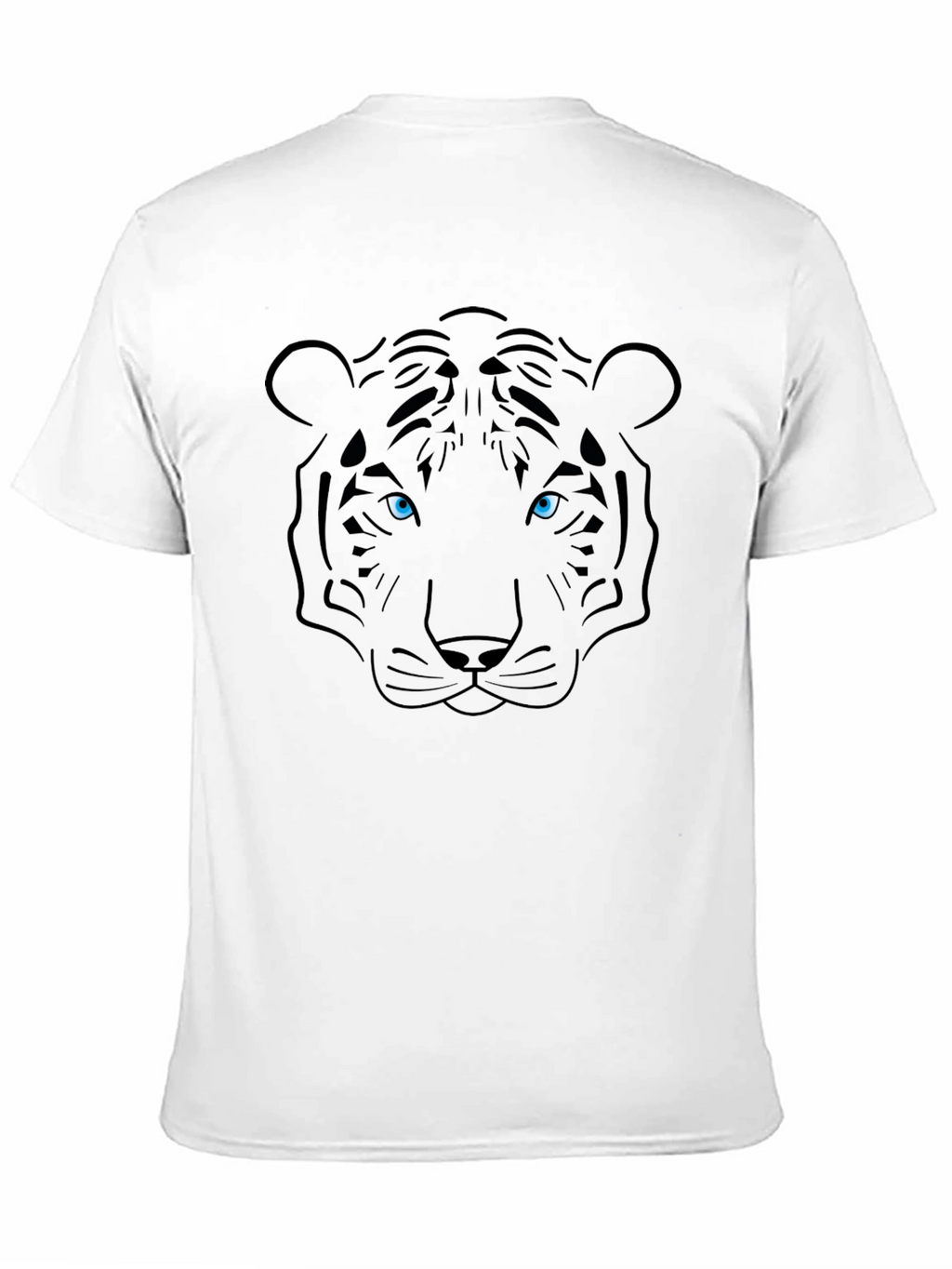 Black Tiger Graphic Print Crew Neck T-Shirt
