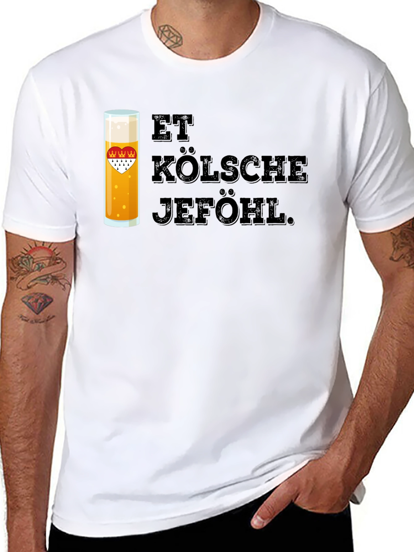 Et Kölsche Jeföhl Black Graphic T-Shirt