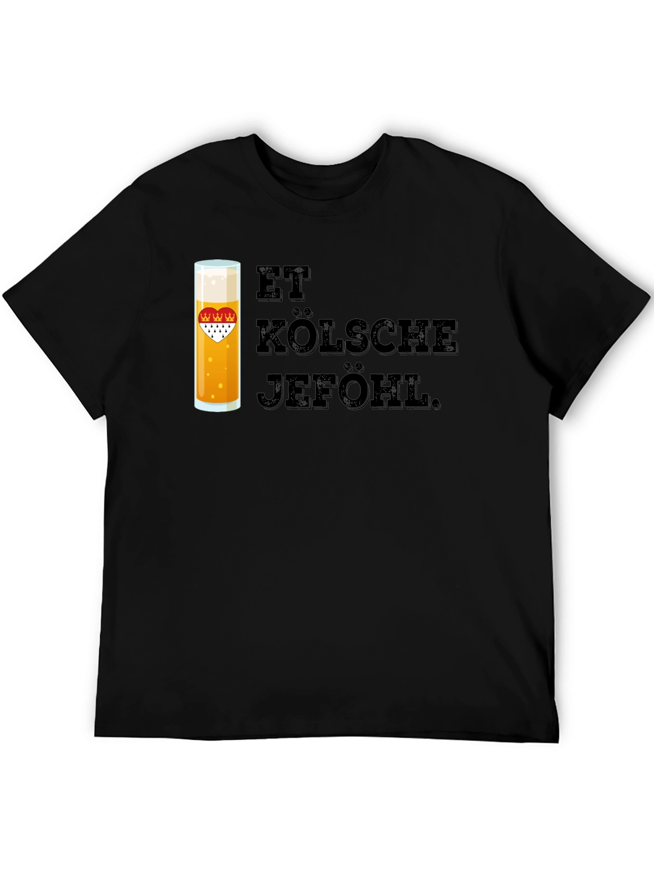 Et Kölsche Jeföhl Black Graphic T-Shirt