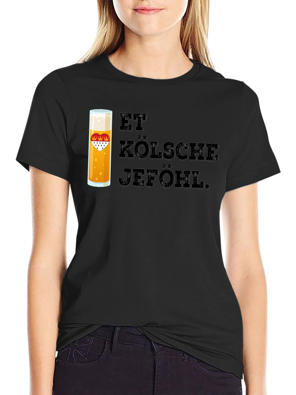 Et Kölsche Jeföhl Black Graphic T-Shirt
