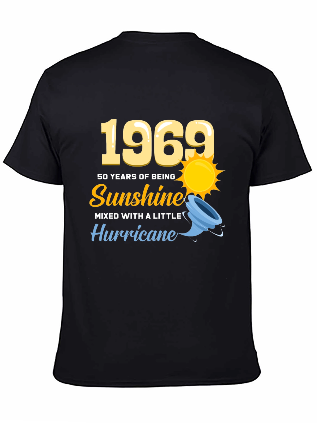 1969 50 Years of Sunshine Mens Black T-Shirt