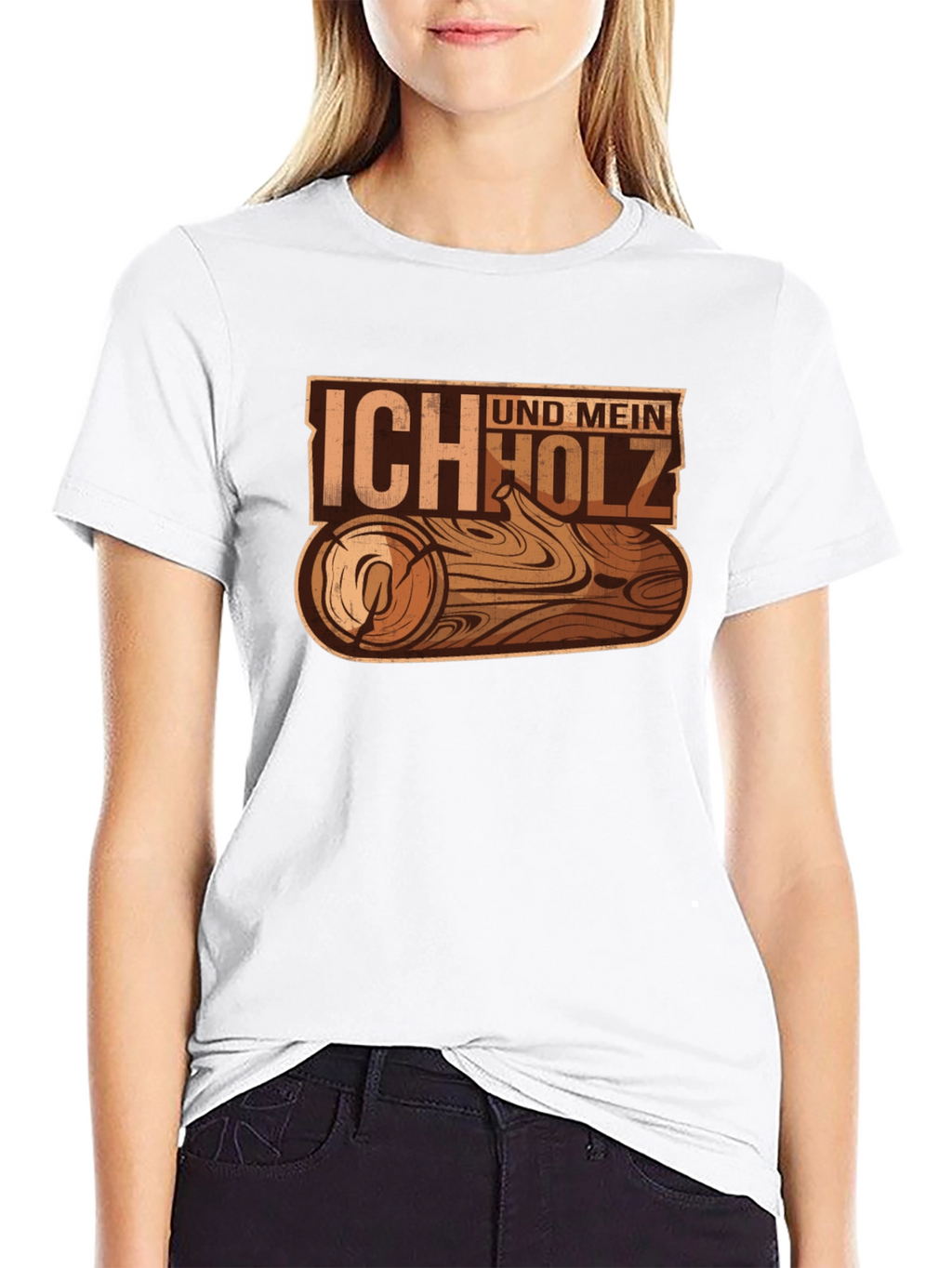 Ich Und Mein Holz T-Shirt - Wood Log Design