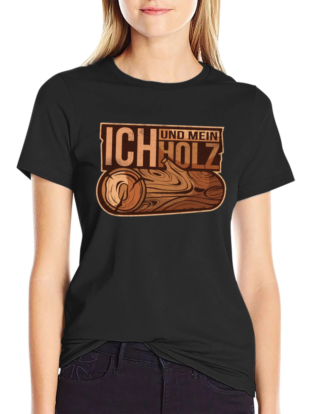 Ich Und Mein Holz T-Shirt - Wood Log Design