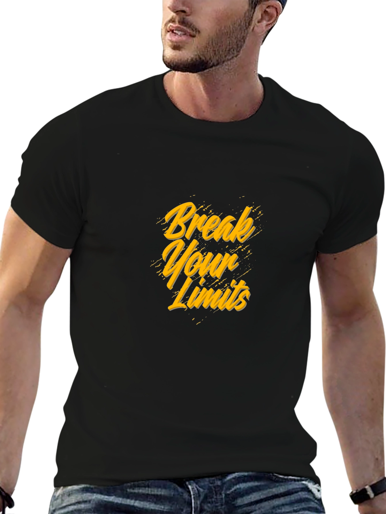 Break Your Limits Black Graphic Tee