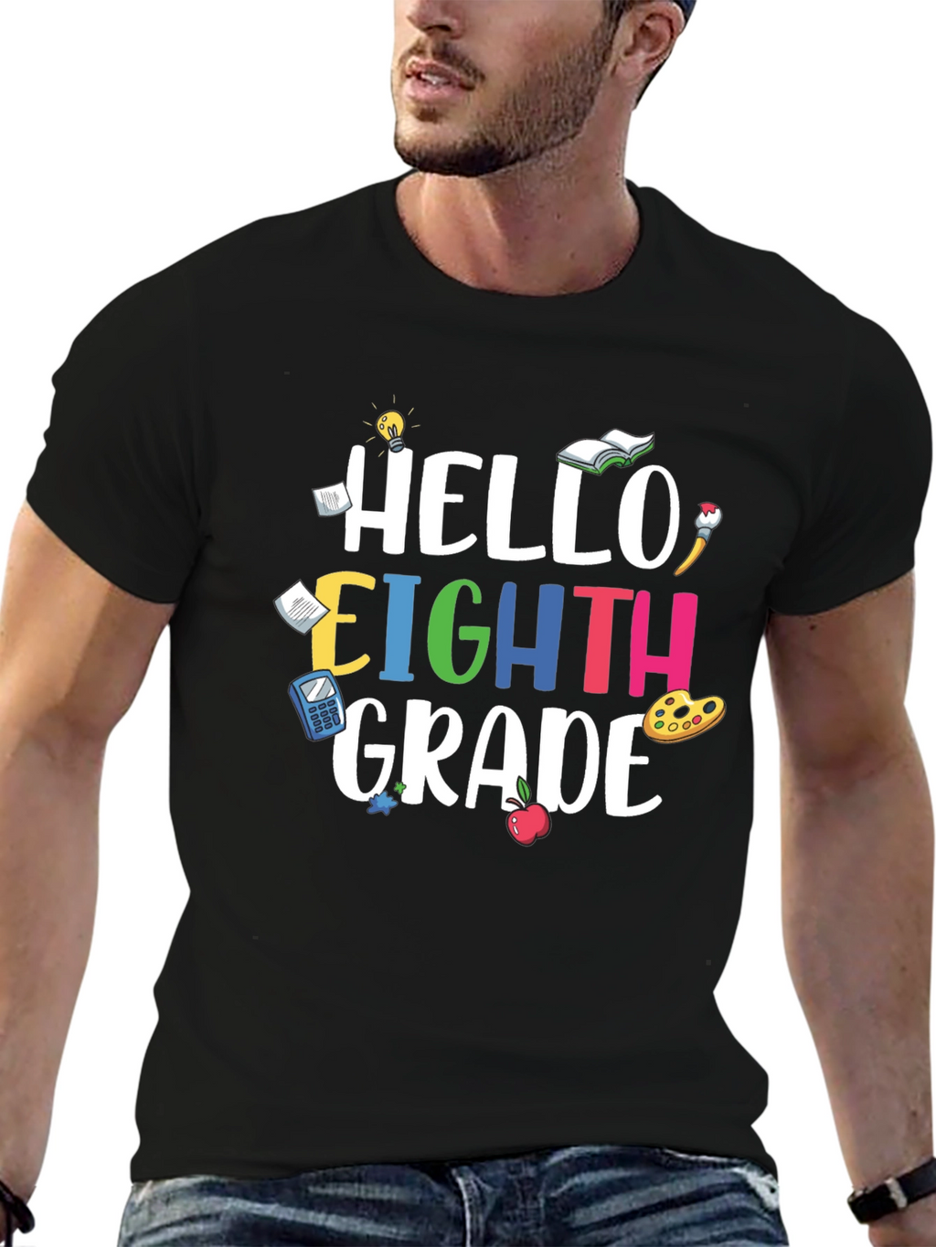 Hello Eighth Grade T-Shirt Back to School Tee