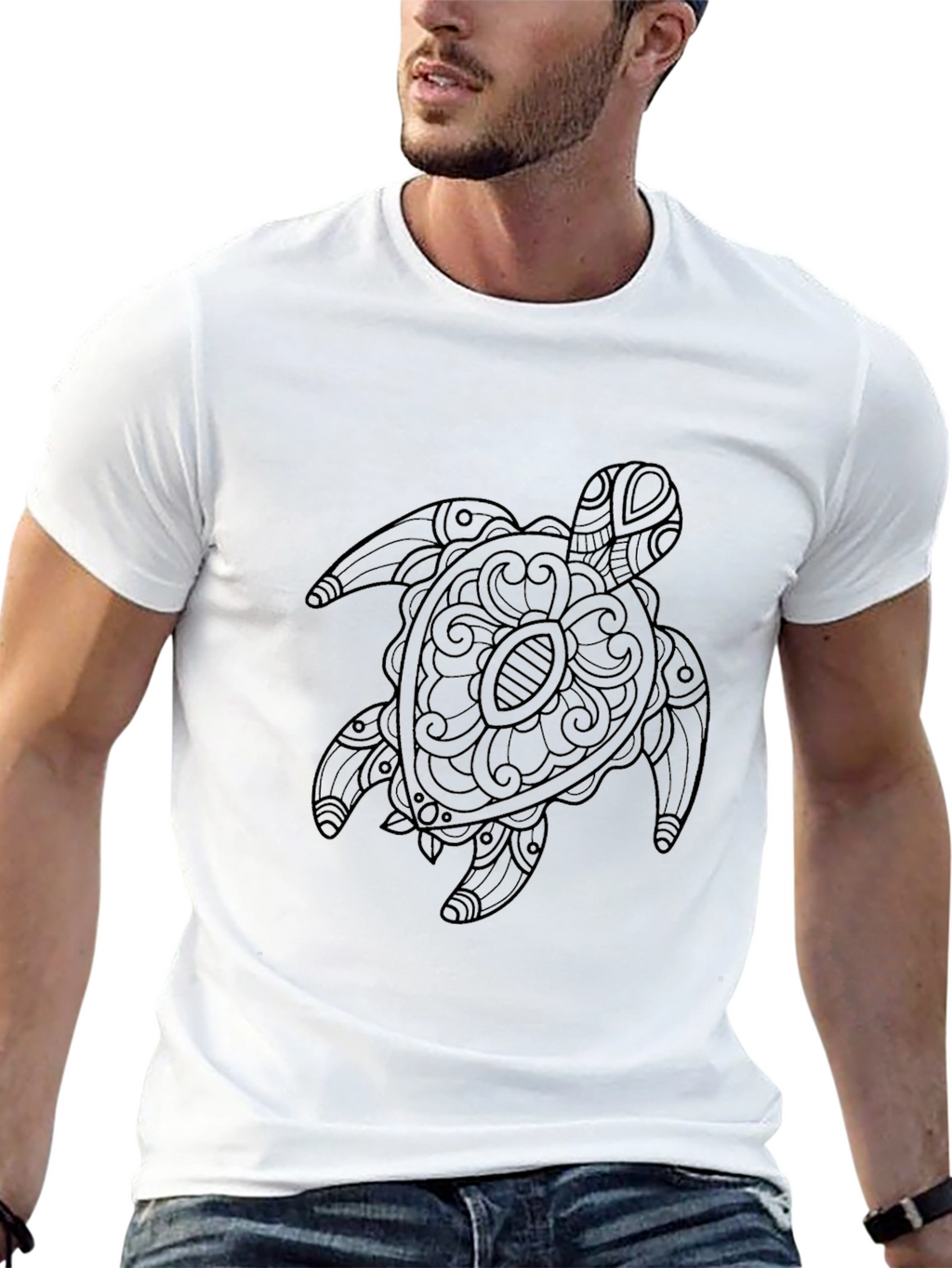 Turtle Graphic Black T-Shirt