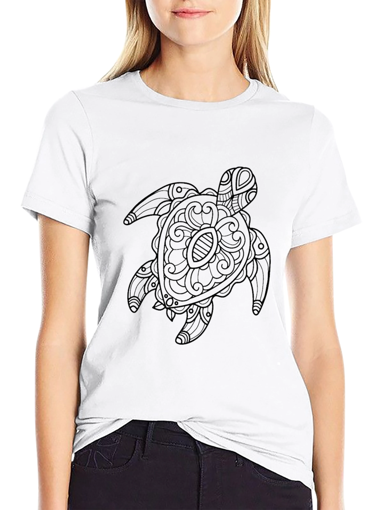 Turtle Graphic Black T-Shirt