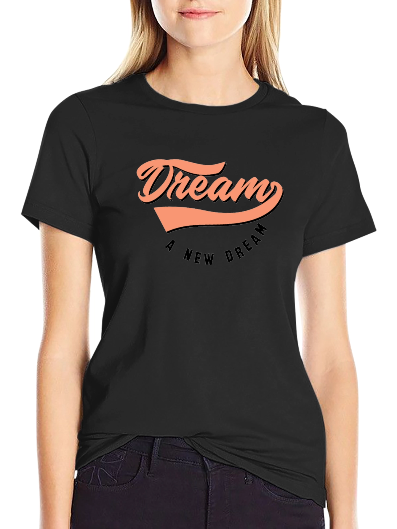 Dream a New Dream Black Graphic T-Shirt