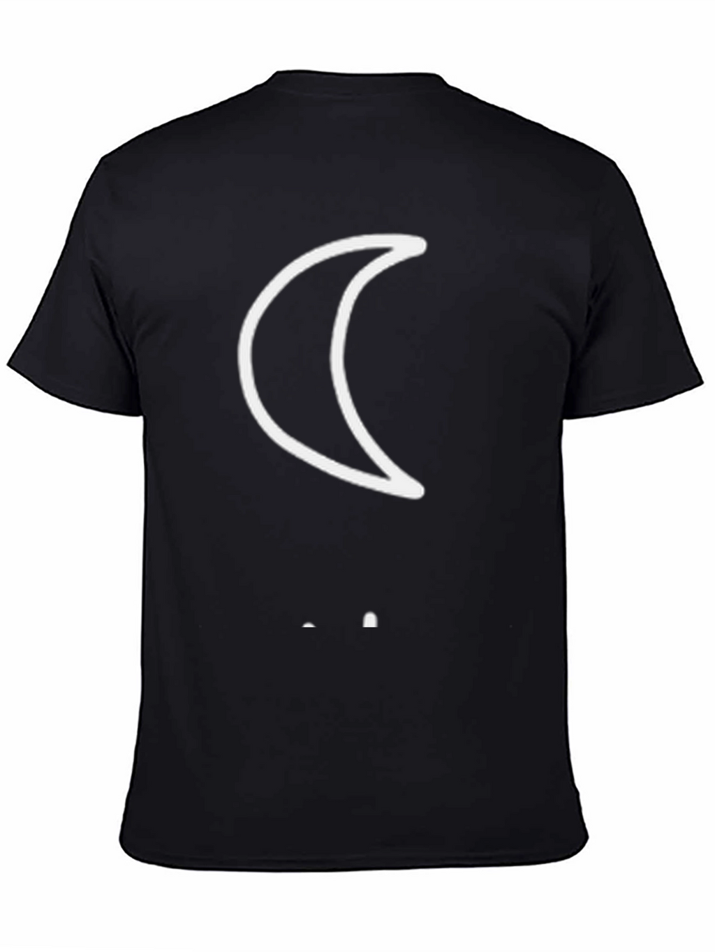 Crescent Moon Graphic Tee - Black Casual Shirt