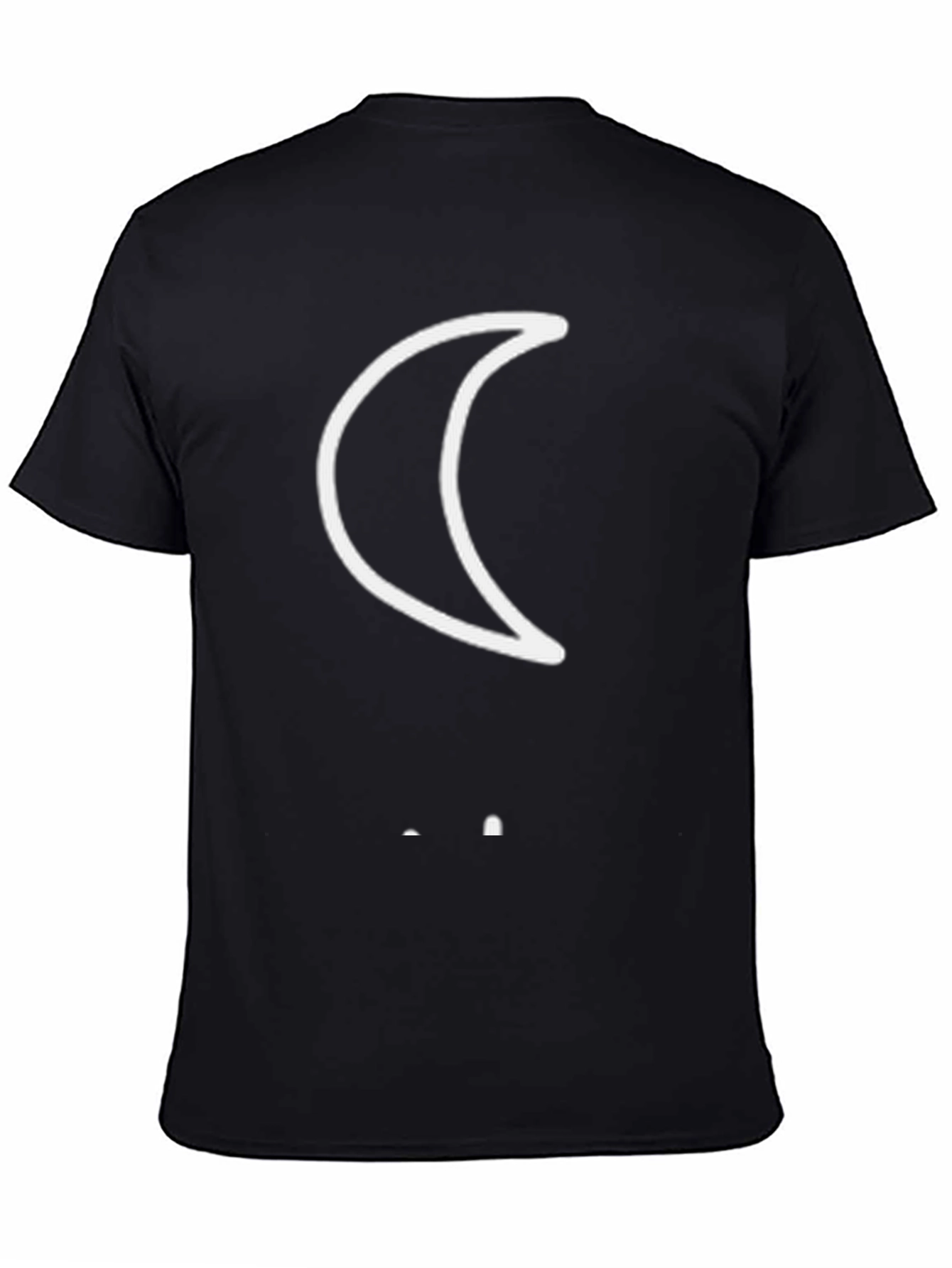 Crescent Moon Graphic Tee - Black Casual Shirt