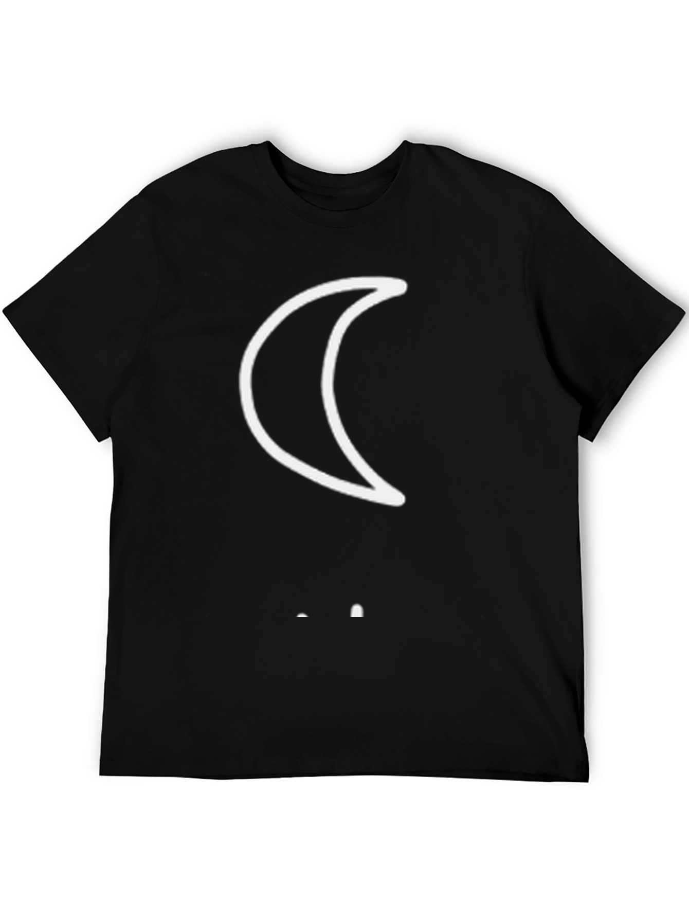 Crescent Moon Graphic Tee - Black Casual Shirt