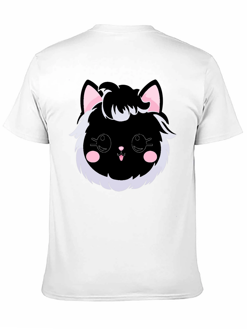 Cute Kawaii Black Cat Graphic Tee