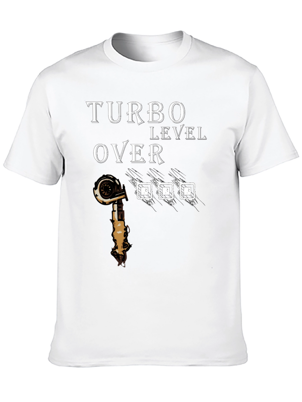Turbo Level Over Black Graphic T-Shirt