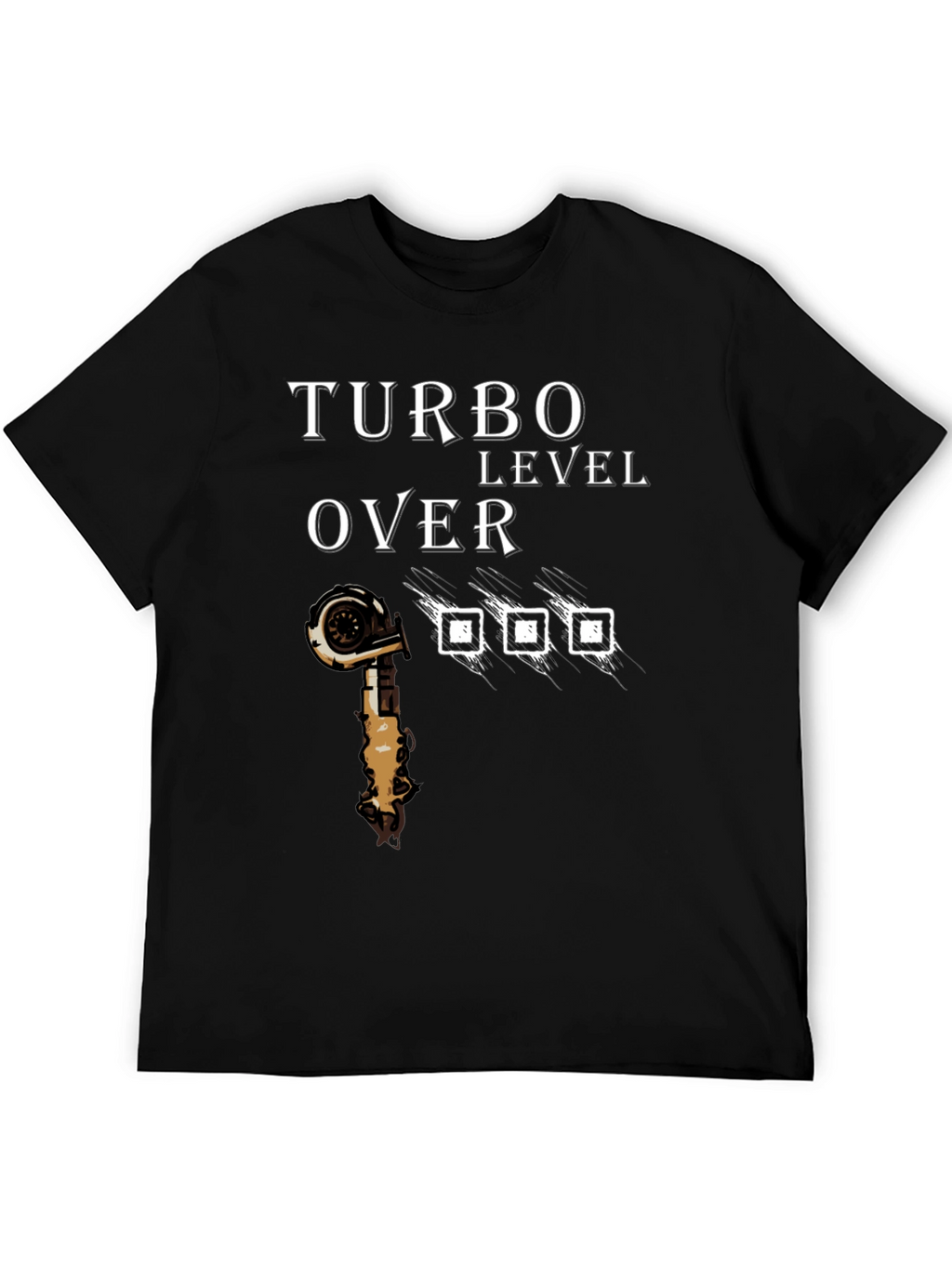Turbo Level Over Black Graphic T-Shirt