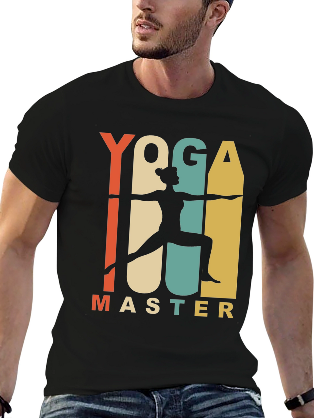 Yoga Master Graphic Tee - Retro Style Yoga T-Shirt
