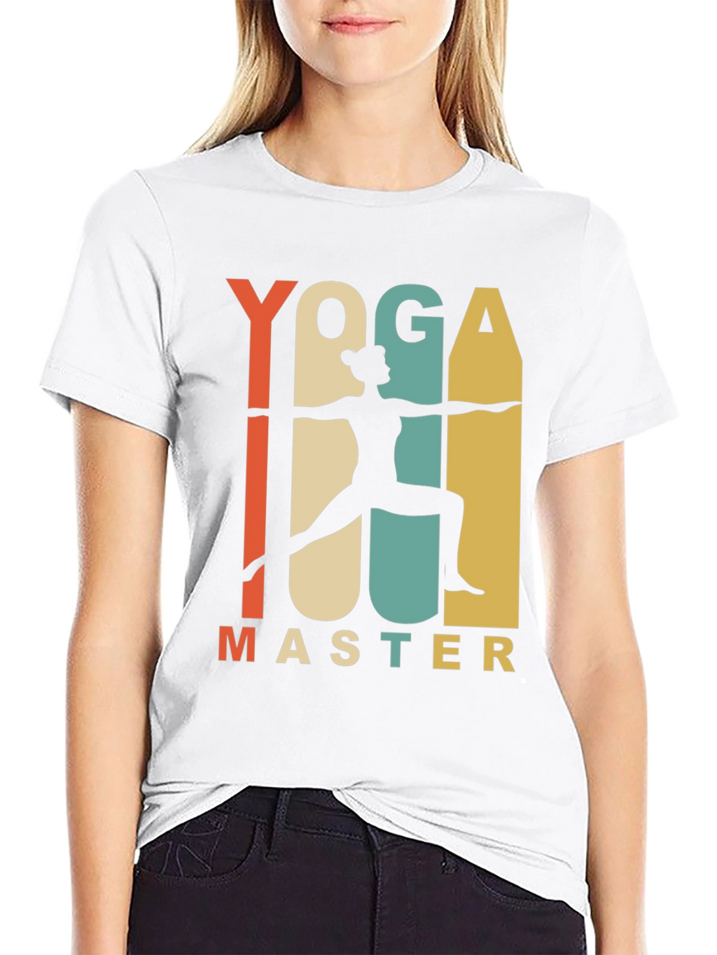 Yoga Master Graphic Tee - Retro Style Yoga T-Shirt