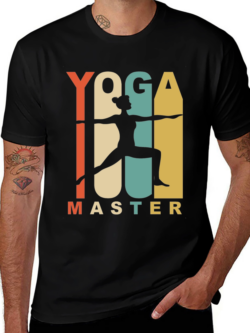 Yoga Master Graphic Tee - Retro Style Yoga T-Shirt