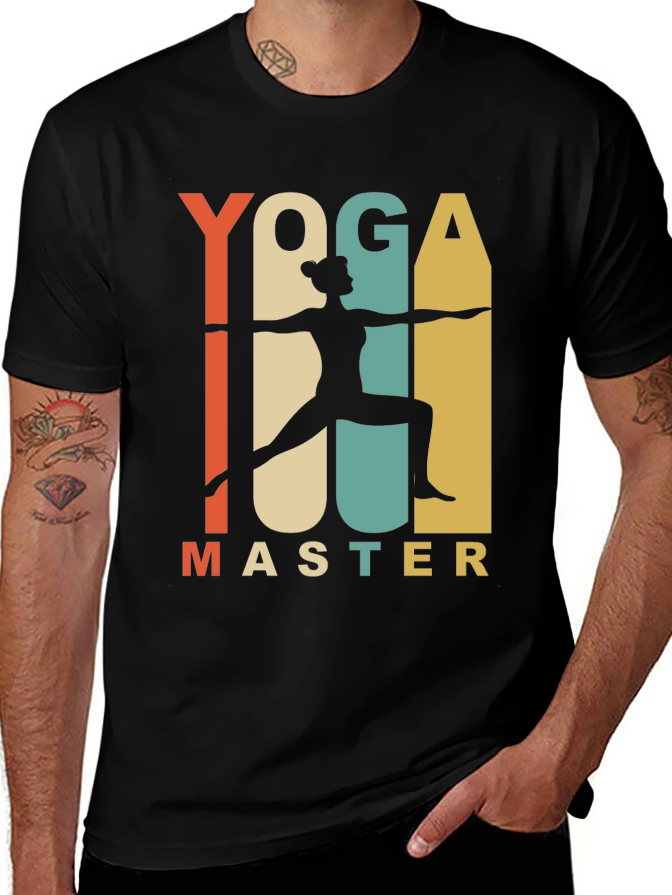 Yoga Master Graphic Tee - Retro Style Yoga T-Shirt