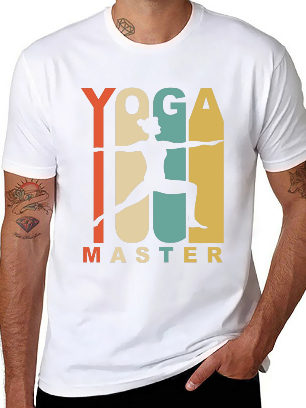Yoga Master Graphic Tee - Retro Style Yoga T-Shirt