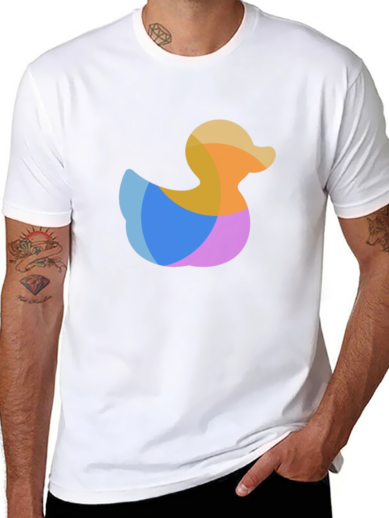 Duck Graphic Tee - Stylish Black Cotton T-Shirt