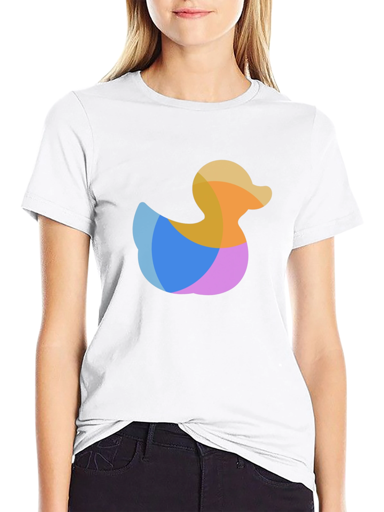 Duck Graphic Tee - Stylish Black Cotton T-Shirt